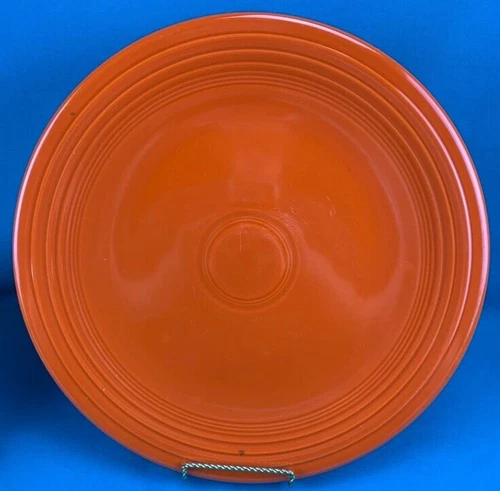 Vintage Fiestaware Orange Red 14" Chop Plate (Round Platter) Homer Laughlin