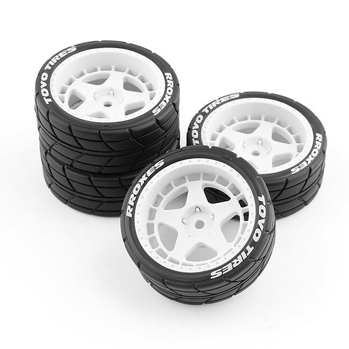 4 PIEZAS neumáticos de buje de rueda deriva neumáticos para HPS HPI KYOSHO Tamiya 1:10 TT01 TT02 XV01 - Imagen 4 de 21