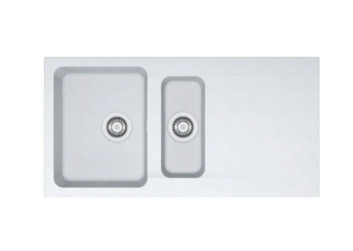Franke Orion 1.5 Bowl kitchen Sink & Drainer (W)510mm x (L)1000mm White