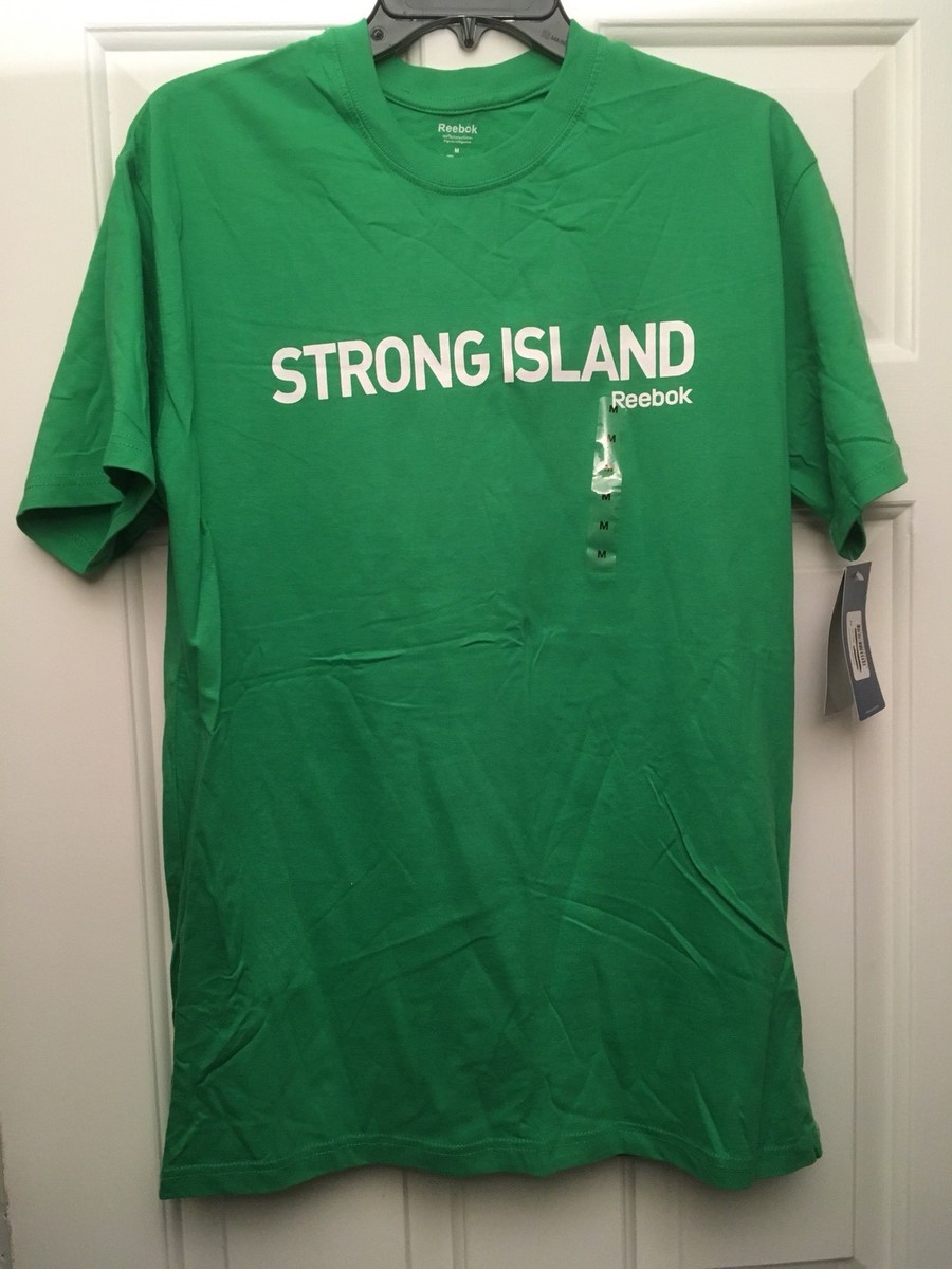 Reebok STRONG ISLAND Shirt NWT Medium M Green Long Island New York