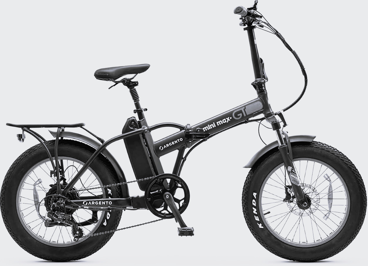 Argento Plateado Mini Max Gt Bicicleta Eléctrica 48-V-Batterie Hidráulico Frenos