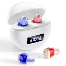 1 Pair Hearing Aids for Seniors Rechargeable In Ear Sound Amplifier