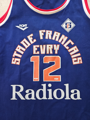 Maillot Basket Stade Français Evry Pony Radiola Vintage Jersey - 6 / XL - Foto 3 di 5