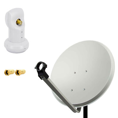 PremiumX SAT Anlage 60cm Satellitenschüssel Satelliten Spiegel Antenne LNB 4K
