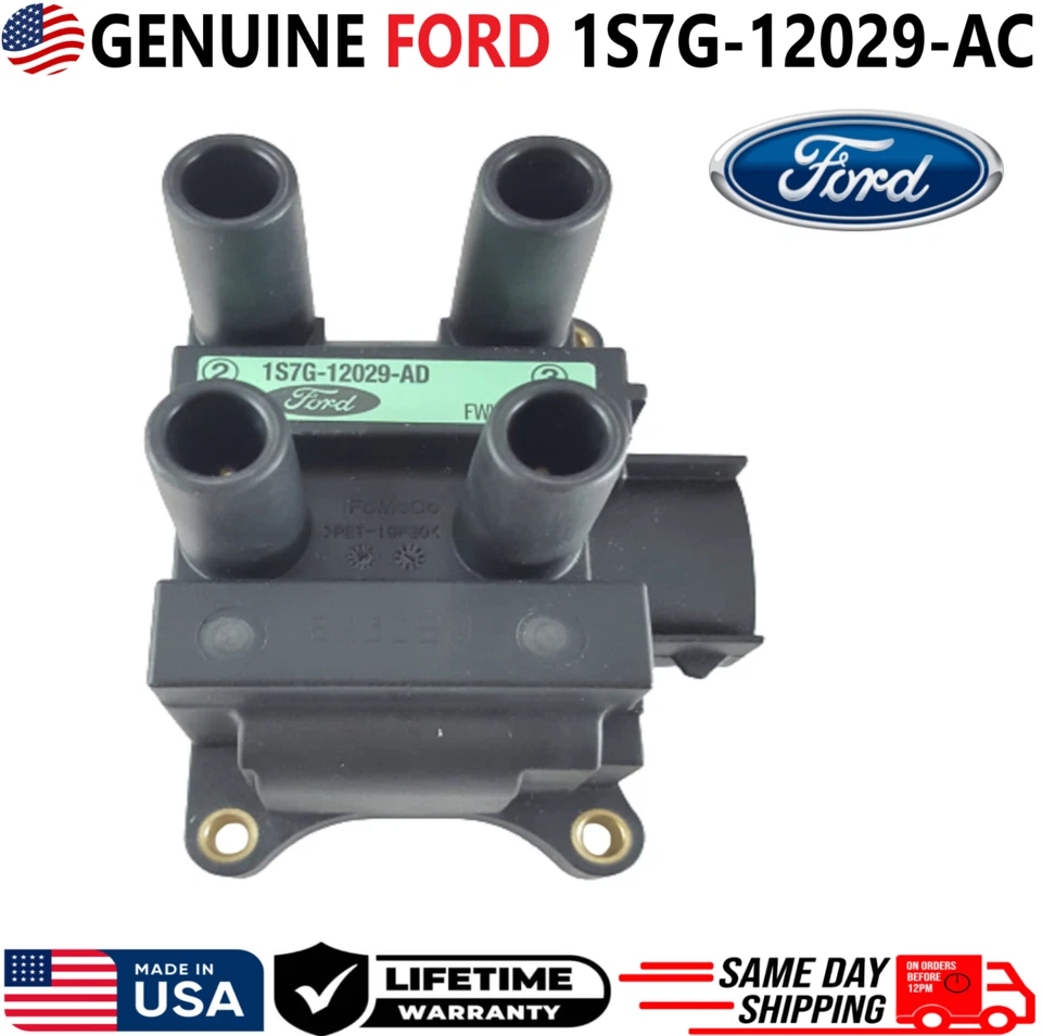 Bobina de encendido Ford para Ford Mazda Mercury I4 1998-2011. 1S7G-12029-AC GENUINO Foto 2 de 4