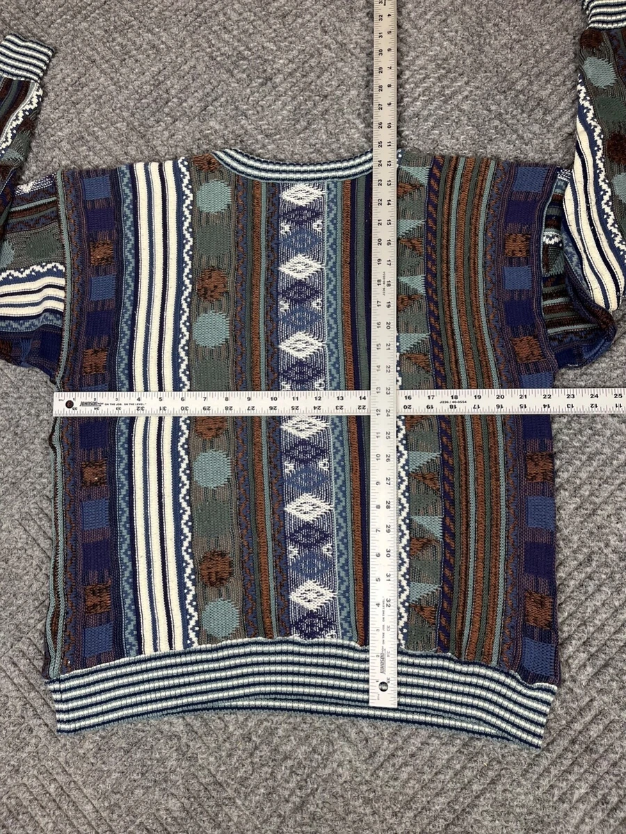 Vintage American Priority Sweater Adult Large 3D Knit Crewneck
