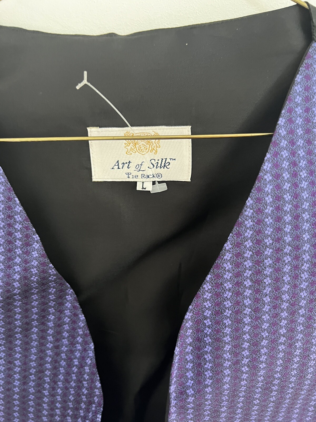 vintage art of silk tie rack suit waistcoat size L eBay