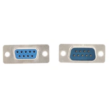 40Pcs RS232 Connector DB9 Core Female Blue Monitor Plug Sockets Industrial Parts