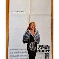 Girl of the Night (1960) Original Movie Poster 27x41 Folded Anne Francis