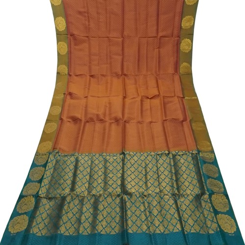 Vintage Purple Dual Tone Sarees 100% Pure Silk Zari Handwoven Sari 5YD Fabric