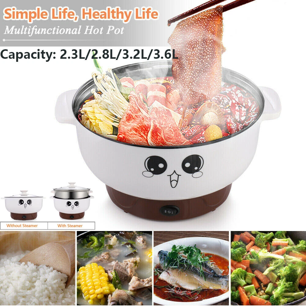 Electric rice cooker with steel pot hot sale