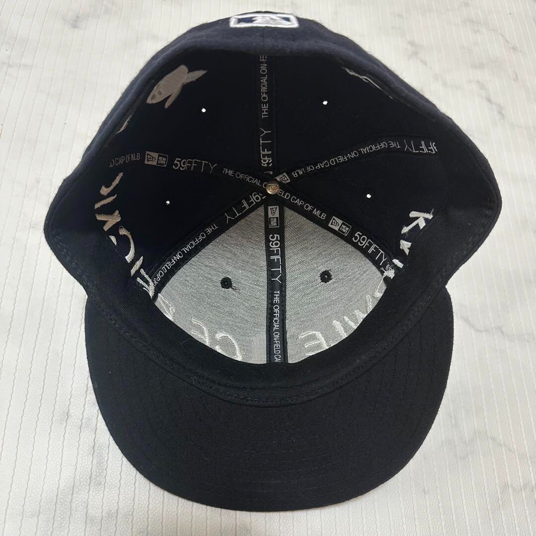 帽子 supreme newera harlem custom 7 5/8 Supreme Harlem Custom New Era KNOWLEDGE REIGNS Cap Navy 7 5