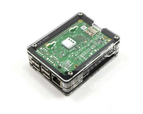 Zebra Virtue Case ~Black Ice~ for Raspberry Pi 4, 3, B and B+ with Fan - Picture 3 of 7