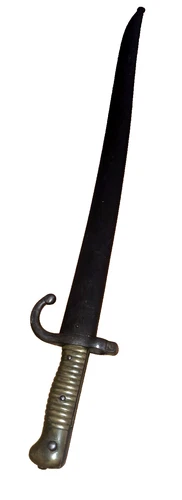Rare WW1 1879 French Military 1874 Gras Rifle Bayonet Dagger Sword w/ Scabbard