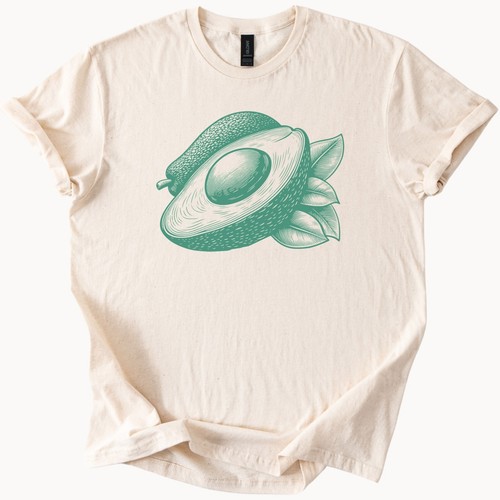 Avocado Graphic T Shirt Cute Green Fruit Tee Foodie Top