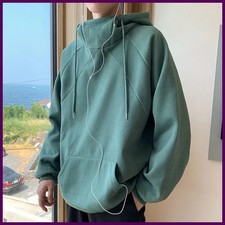 Autumn Turtleneck Fleece Hoodies Men 2025 New High Street Oversize Pullover