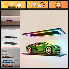 RGB LED Acrylic Display Case - Dustproof Showcase for 1/18 1/24 Scale Models