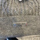 NWT! GOAT adult sized Gray Cable Knit Pom Pom warm winter hat beanie, fits most — photo 3