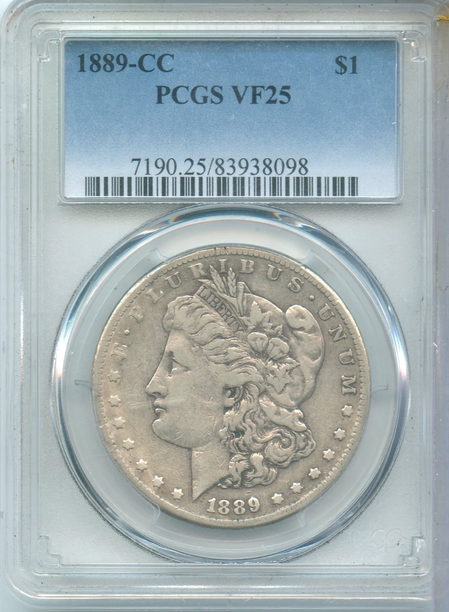Carson City Grade VF 25 1889 Year Morgan US Dollars (1878-1921