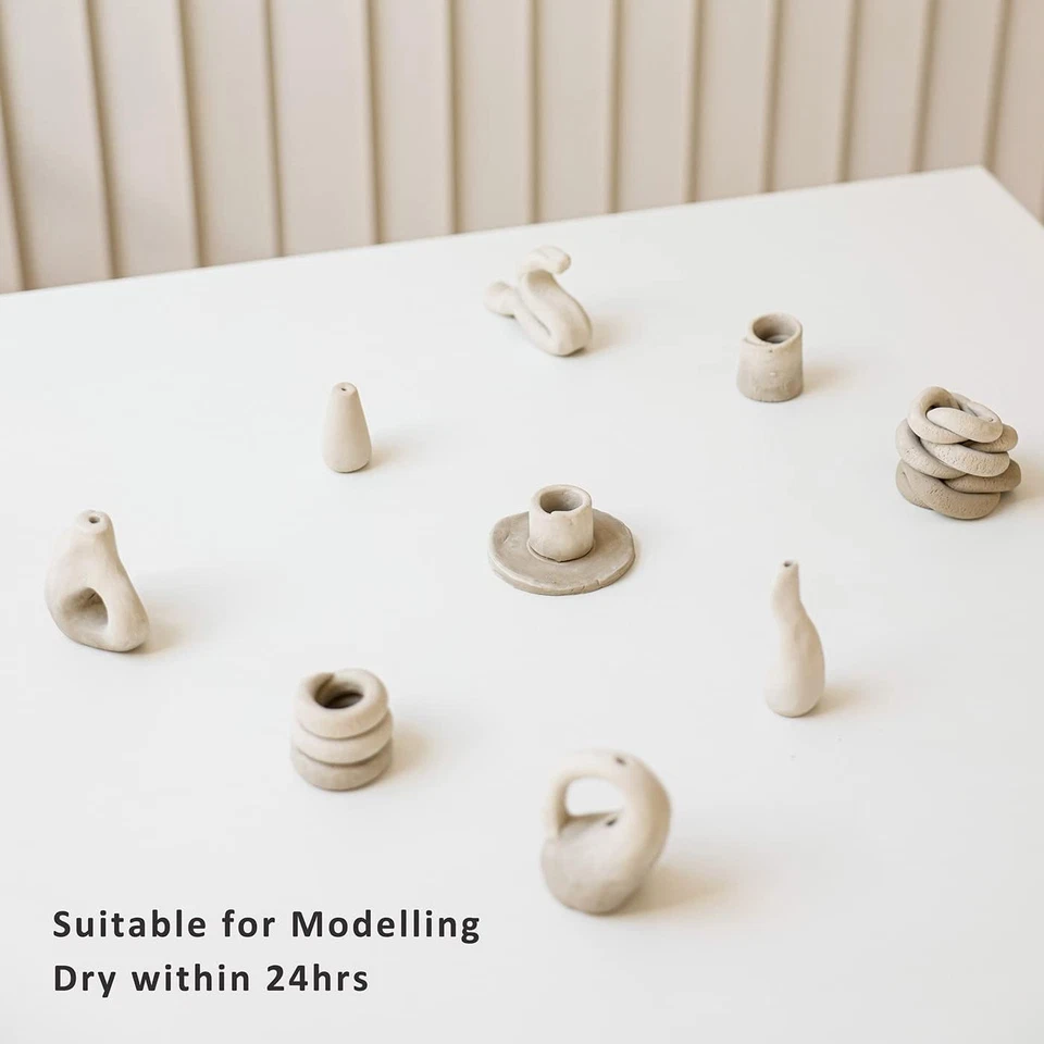 Натуральная воздушно-сухая глина, керамическая глина 10 фунтов с 40 шт. керамические инструменты глина скульптура - Изображение 4 из 4