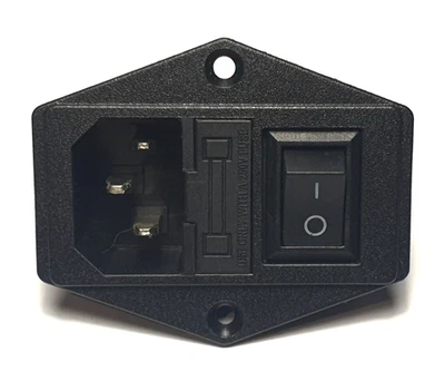 Power Socket Connector - Fused With Black Rocker Switch - Kettle Plug - UK P&P - Image 1 of 4