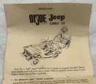 Vintage 1970 G.I. Joe Jeep Combat Set Instructions #7000 Hasbro Original