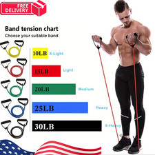 Resistance Bands With Handles Exercise Fitness Training Workout Set - New Pack