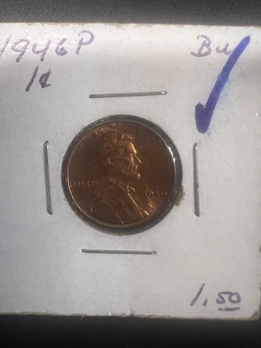 1946 1C RD Lincoln Cent