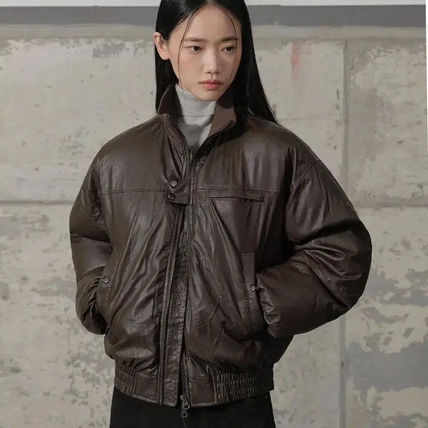 Second Monologue Leather Bomber Padding - S Size,… - image 2