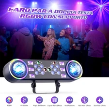 7-in-1 Double Head DJ Lighting Magic Sphere&Laser Patterns Bar RGBW Effects