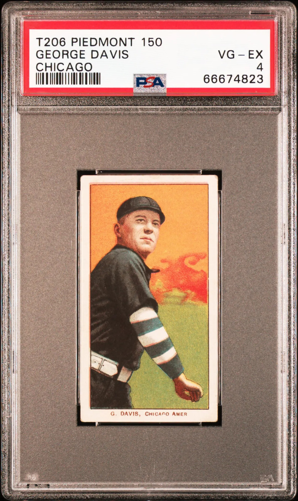 1909-11 T206 Piedmont 150 George Davis Chicago PSA 4