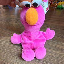 Sesame Street Beans Telly Monster Plush Beanbag Stuffed Toy Vintage 1998