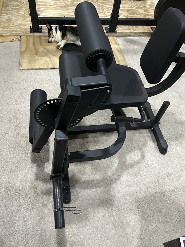 Titan Fitness Plate-Loaded Adjustable Leg Extension & Curl Machine, Rated 300 LB