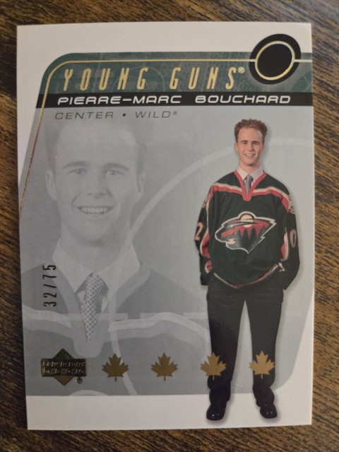 2002-03 UD Young Guns Canadian Exclusives /75 Pierre-Marc Bouchard #239 Wild
