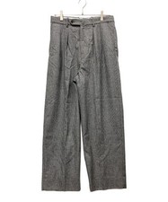 STEVEN ALAN          Wool flannel two-pleat dress trousers gray 8114-1