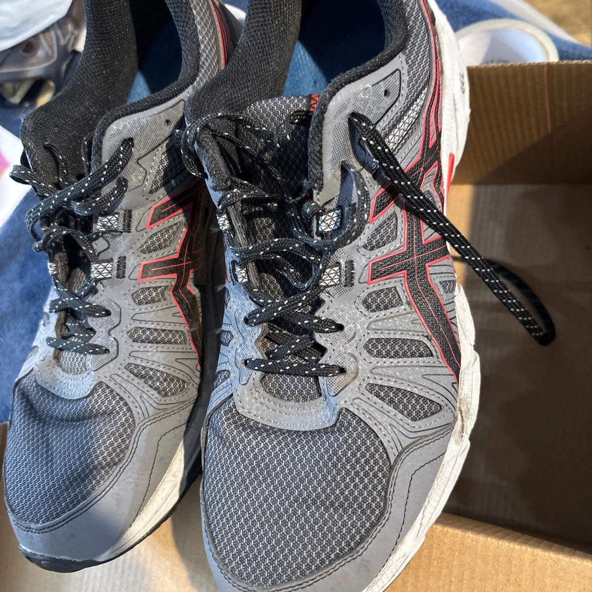ASICS Gel Venture 7 Black Classic Red for Sale | Authenticity