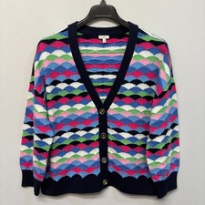 Talbots Scallop Stripe Cardigan Sweater Size 2X Cotton Acrylic 2024 C062 -28