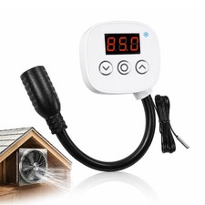 Attic Fan Thermostat, 120V Digital Cooling Temperature Controller  0  10H Tim...