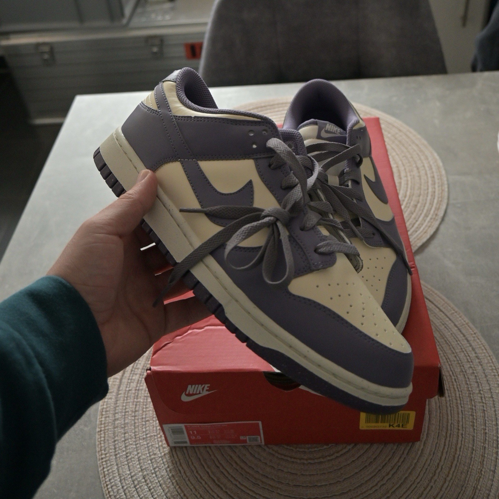 Nike Dunk Low Violeta Lila Lila Leche de Coco Daybreak Blanco 43