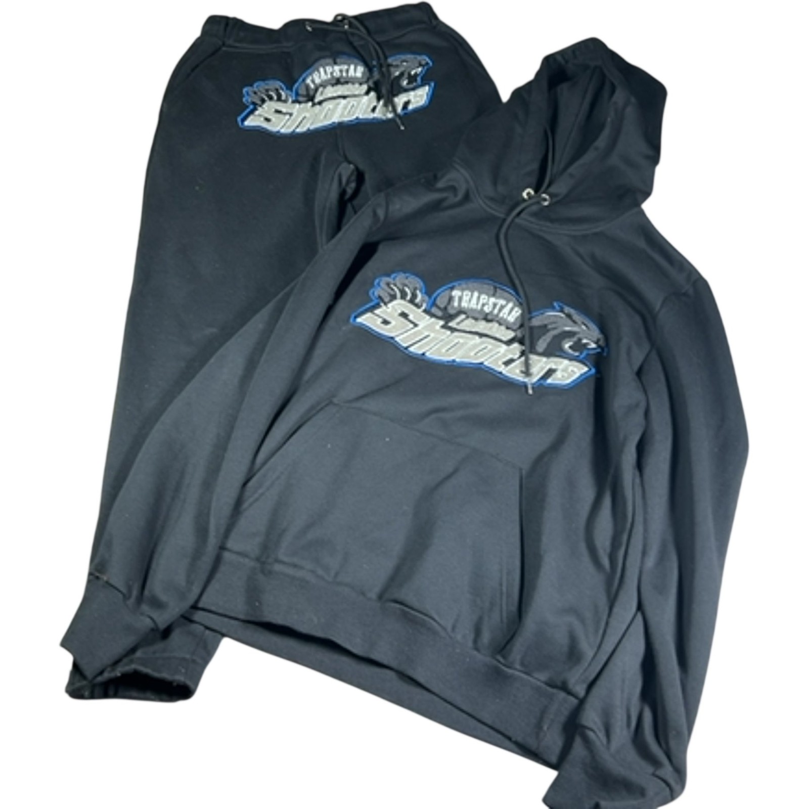 Chándal Trapster Para Hombre Talla M Negro Gris Azul London Shooters Sudadera con Capucha Joggers