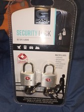 LOT NEUF DE 2 SERRURES DE SÉCURITÉ POUR BAGAGES, CASIERS, SACS À DOS, ETC