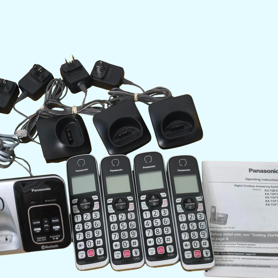 Panasonic KX-TGD860 Link2Cell Bluetooth Cordless Phone System w/ 4 Handsets+Base - Image 4 of 4