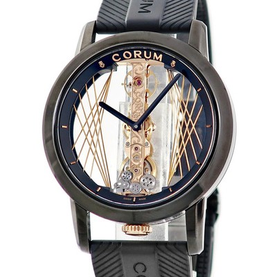 CORUM Golden Bridge Art Deco 113.955.95 Gold Herrenuhr gebraucht #2103