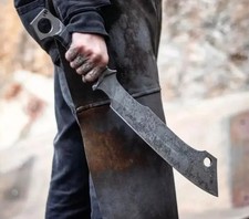 Espada de machete táctica de hoja de acero de resorte hecha a mano | Espada de caza camping