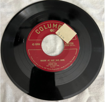 Vinyl 45 RPM Record - Johnnie Ray Walkin  My Baby Back Home / Give Me Time