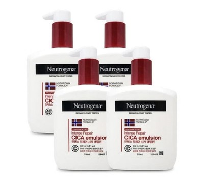 Neutrogena Intense Repair CICA Body Lotion 310ml (4 Pack) Fragrance Free New