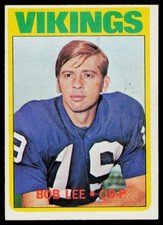 1972 Topps #71 Bob Lee Rookie Minnesota Vikings RC Card. rookie card picture
