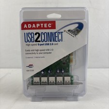 Adaptec USB 2 Connect High Speed 6-Port USB 2.0 Card 5 External 1 Internal New