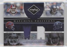 2008 Leaf Limited Matching Positions Prime 7/25 Deion Branch Lee Evans 0af