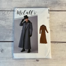 McCalls 8137 Sewing Pattern Coat Trench Double Breasted Steampunk Mens 46-52